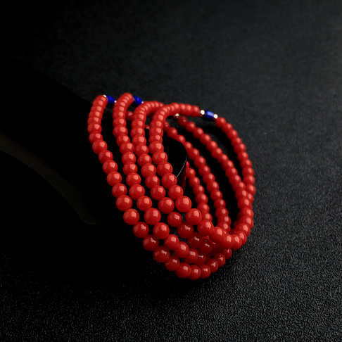 4mm沙丁红珊瑚手串--红珊瑚-沙丁-B101516L29003